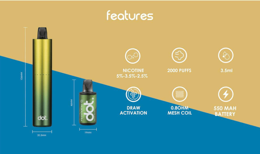 DotMod DotSwitch 單杆/一次性煙彈 單杆便攜 口味豐富 口感滑順