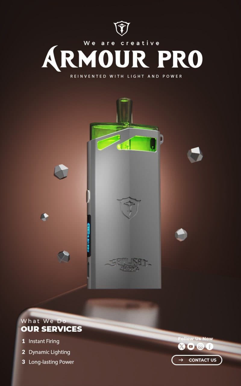 SAMURAI Armour Pro 將軍 PRO小煙主機 1500mAh 鎧甲發光煙彈