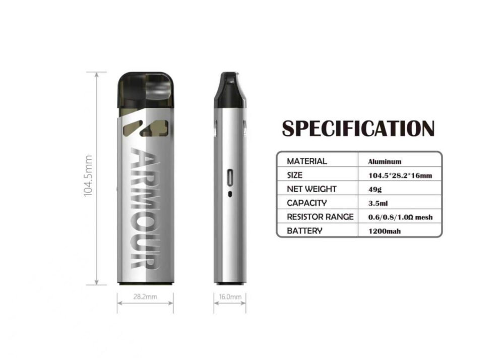 ARMOUR MINI 將軍mini主機｜1200mAh大電量｜3.5ml大容量油倉
